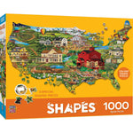 Shapes - America the Beautiful 1000 Piece Shaped Jigsaw Puzzle