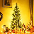 Pre-Lit Artificial Half National Christmas Tree with 8 Flash Modes