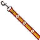 Dog Leash - The Flash Logo7/Stripe Red/White/Yellow