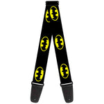 Guitar Strap - Batman Shield Black Yellow