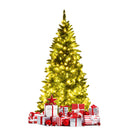 Pre-Lit Artificial Half National Christmas Tree with 8 Flash Modes