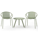 3-Piece Patio Conversation Set with Round Coffee Table
