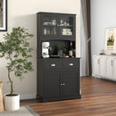 Tall Sideboard with 2 Drawers and Adjustable Shelves