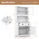 Tall Sideboard with 2 Drawers and Adjustable Shelves