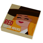 Taylor Bricks RED Music Album Cover (2x2 Tile) - B3 Customs Custom Printed B3 Customs 
