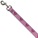 Dog Leash - Superman Shield Pink