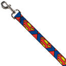 Dog Leash - Superman Shield CLOSE-UP Blue/Red/Yellow