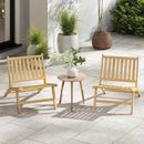 Teak Wood Outdoor Reclining Chair with Comfortable Backrest
