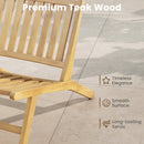 Teak Wood Outdoor Reclining Chair with Comfortable Backrest