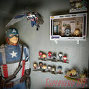 Team Shelves for Captain America: Civil War Build-a-Scene Funko Pop Set | Team Iron Man or Team Cap