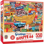 Greetings From Route 66 - 550 Piece Jigsaw Puzzle