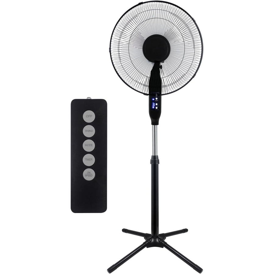 Craig 16-Inch Stand Fan With Remote Black - TH6069
