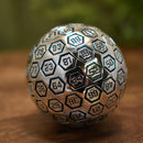 The Orb D100 -  Aqua and Silver Metal Die