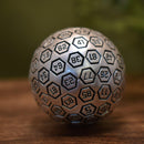 The Orb D100 -  Black and Matte Silver Metal Die