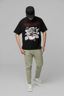 Thin Lizzy - Black Rose Jumbo Print T-Shirt