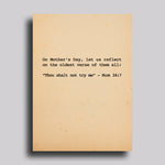 Thou Shall Not Try Me Mother's Day Greeting Card