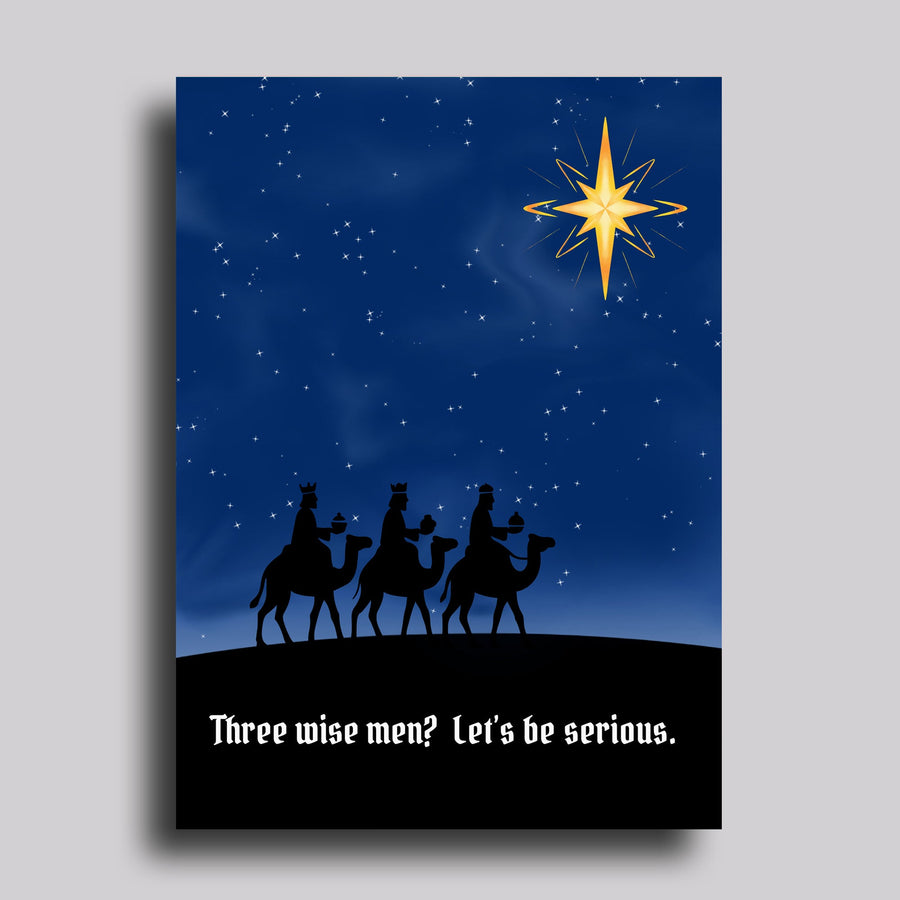 Three Wisemen Funny Christmas Greeting Card