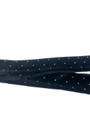 Velvet Black Belt With Rhinestones, 62X 2Inches