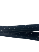 Velvet Black Belt With Rhinestones, 62X 2Inches