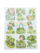 Timeless Charms: Vintage 1980 Single Sticker Sheet - St. Patricks Day Stickers