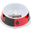 PBWL1-MLM-7.5-JKCL Single Melamine Pet Bowl - 7 5 (16oz) - Harley Quinn Diamon Icon + Diamonds