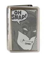 Business Card Holder - LARGE - Batman Face OH SNAP! Brushed Silver