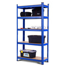 29.5 x 59 Inch Adjustable 5-layer 2000 lbs Capacity Tool Shelf-Blue
