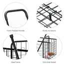 Folding Shopping Cart Basket Rolling Trolley with Adjustable Handle