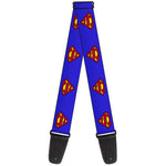 Guitar Strap - Superman Shield Blue