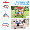 Toddler Outdoor Activity Table with Adjustable and Collapsible Umbrella