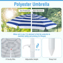 Toddler Outdoor Activity Table with Adjustable and Collapsible Umbrella-White
