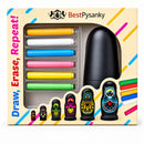 Chalkboard Nesting Doll Set with Color Chalks Gift Boxed