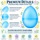 Set of 3 Jumbo Large Size Giant Fillable Plastic Easter Eggs 10 Inches