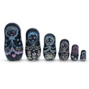Set of 6 Reusable Chalkboard Matryoshka Nesting Figurines Set with Chalk Creative DIY Drawing Gift Set