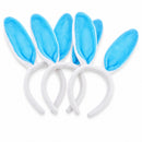 Set of 3 Blue Bunny Ear Headbands - Easter Costume Accessory 11.7 Inches