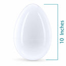 Set of 2 White Large  Jumbo  Giant Fillable Plastic Easter Eggs 10 Inches