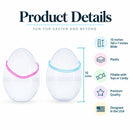 Set of 2 Transparent Jumbo Plastic Easter Eggs with Handles Large Size 10 Inches