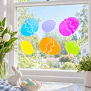Set of 6 Easter Egg Gel Window Clings Gel Decorations