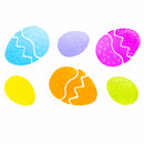 Set of 6 Easter Egg Gel Window Clings Gel Decorations