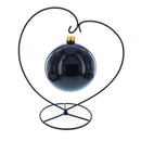 Heart-Shaped Hanging Photo Picture Frame and Black Metal Ornament Stand 9.75 Inches