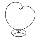 Heart-Shaped Hanging Photo Picture Frame and Black Metal Ornament Stand 9.75 Inches