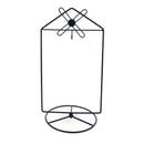 Black Windmill Roof House Hanging Photo Picture Frame and Metal Ornament Stand 10.15 Inches