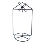 Black Windmill Roof House Hanging Photo Picture Frame and Metal Ornament Stand 10.15 Inches