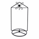 Black Windmill Roof House Hanging Photo Picture Frame and Metal Ornament Stand 10.15 Inches