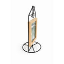 Black Windmill Roof House Hanging Photo Picture Frame and Metal Ornament Stand 10.15 Inches