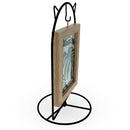 Black Cat Hanging Photo Picture Frame and Metal Ornament Stand 9.25 Inches