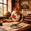 Double Curve Crescent Black Metal Ornament Display Stand 9.25 Inches
