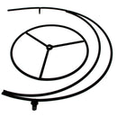 Double Curve Crescent Black Metal Ornament Display Stand 9.25 Inches