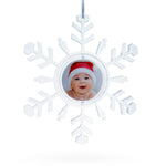 Clear Plastic Christmas Snowflake Frame Ornament