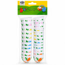Set of 24 Flowers on White Plastic Easter Eggs, 2.25 Inches Each